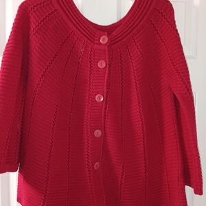 Madison Red Knit Cardigan